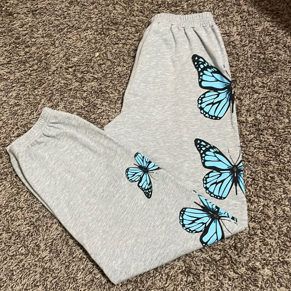 Girls butterfly sweatpants
